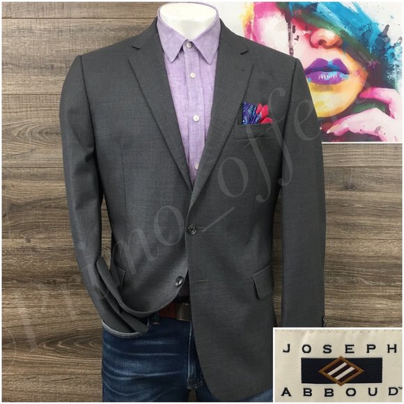 Joseph Abboud Mens Blazer Sport Coat Two Button Jacket Wool 44R Casual Suits USA